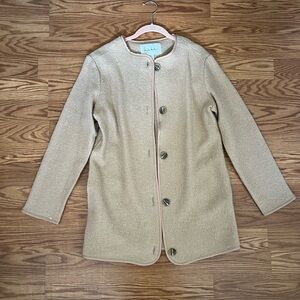 Nicole Miller tan wool coat